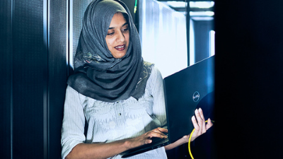 Girl with laptop