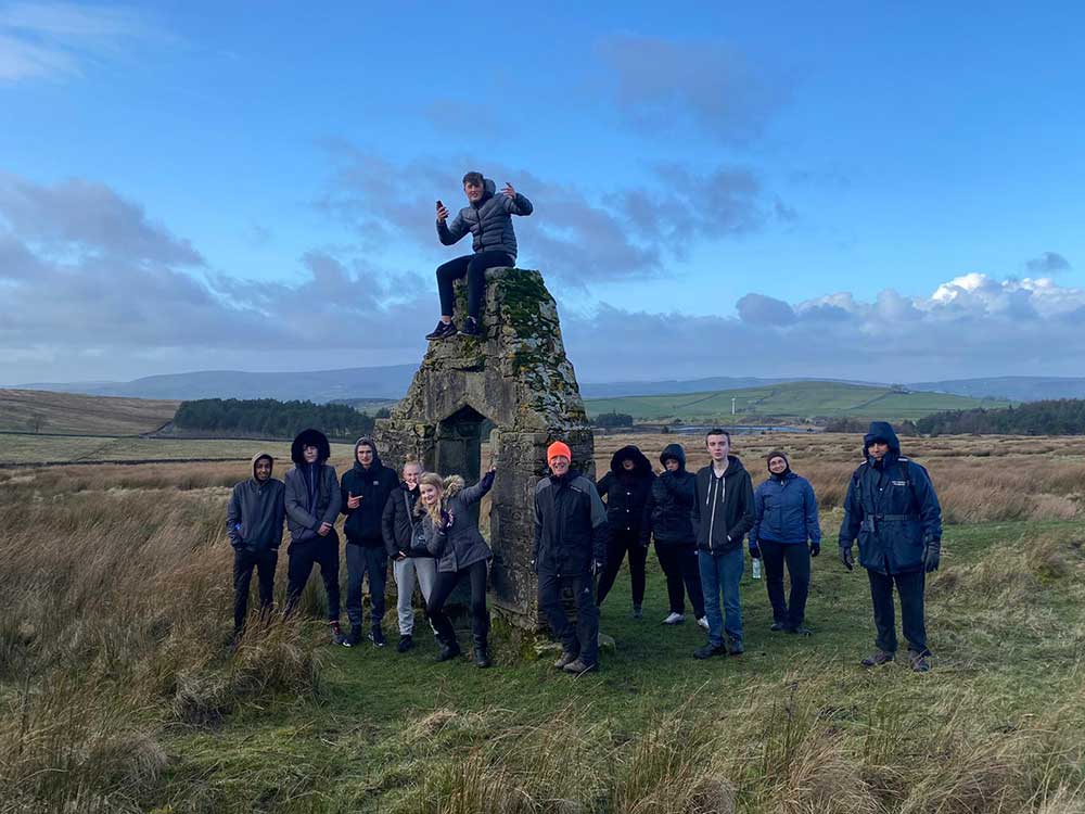 Group of students on residential trip