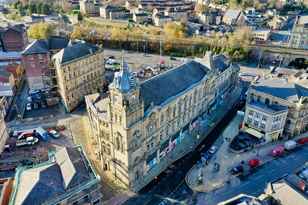 Aerial image of Pioneer building