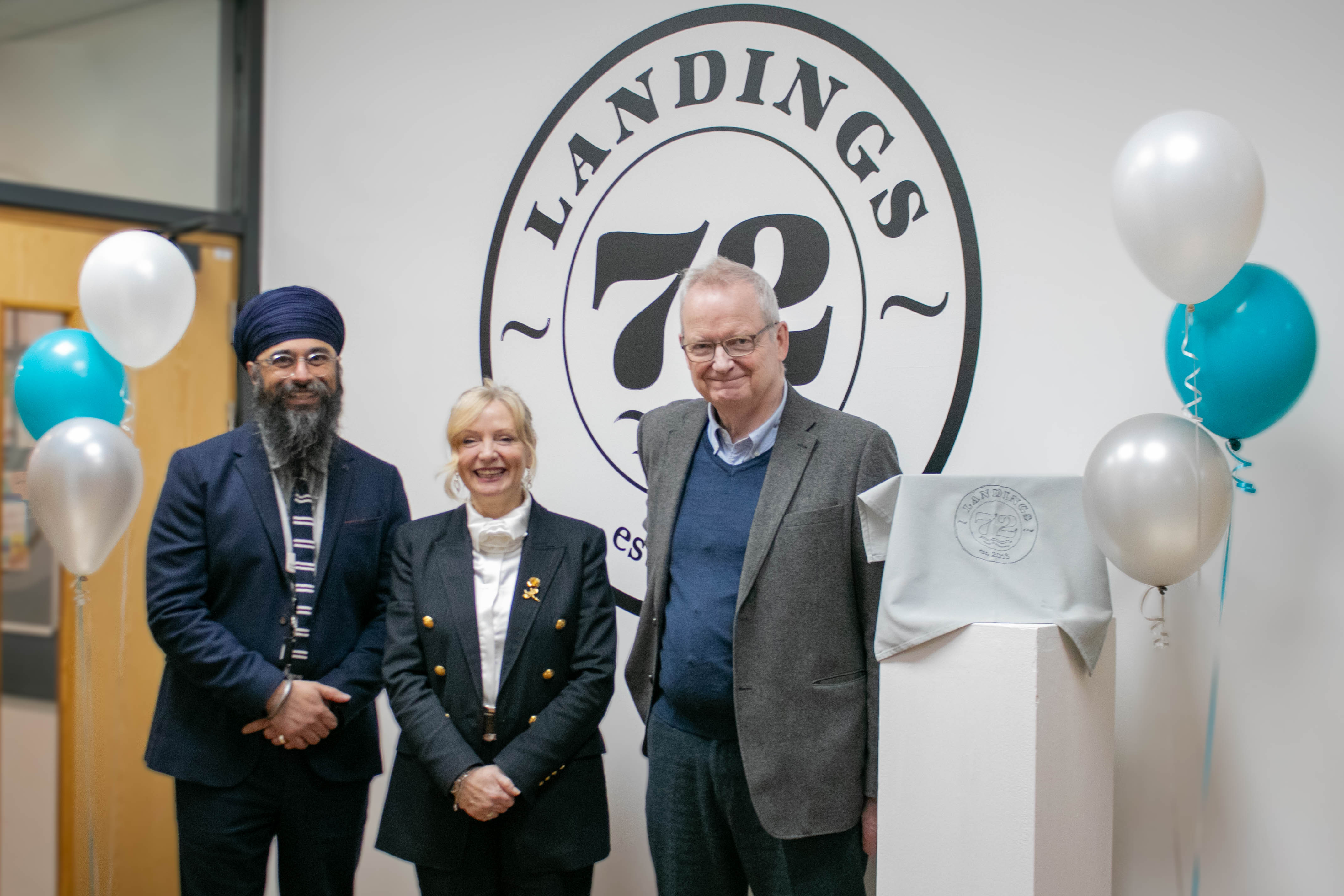 Left to right: Kirklees College Principal Palvinder Singh, Mayor of West Yorkshire Tracy Brabin and Gerard Hetherington.