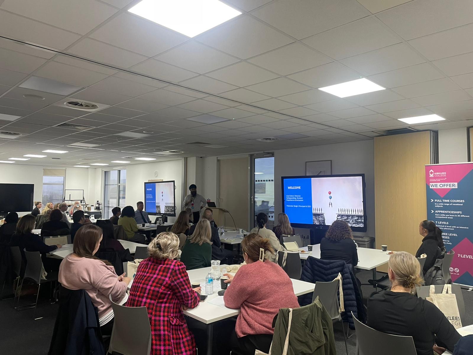 Palvinder Singh addresses the Kirklees College Safeguarding and Pastoral Conference 2025