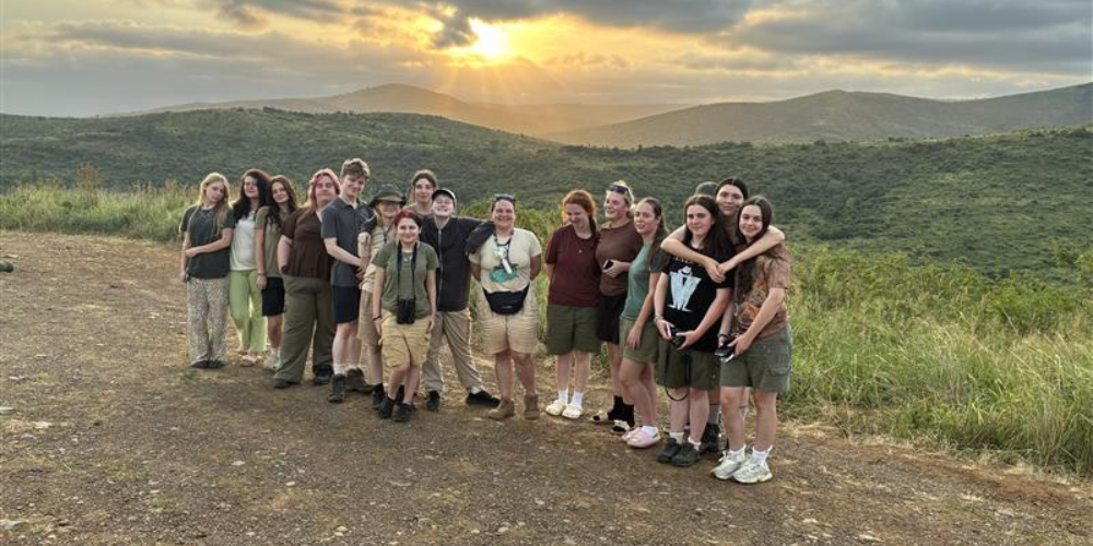 Group of students pose for a picture