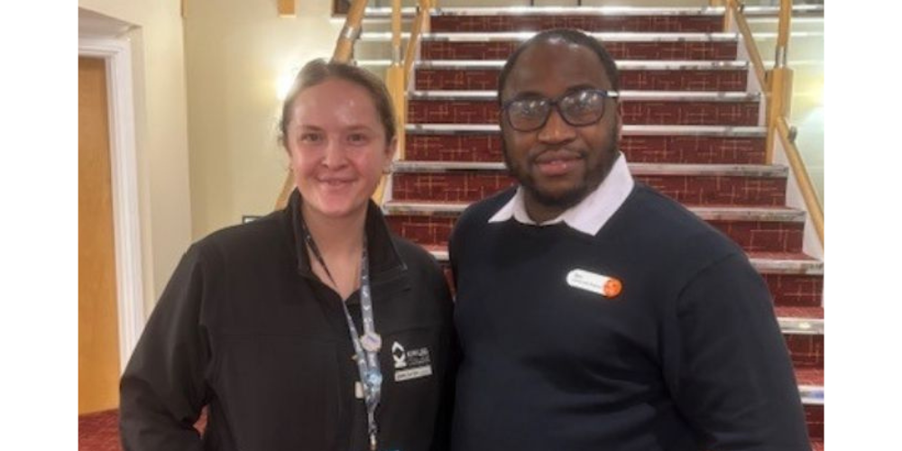 Kirklees College staff with care home staff