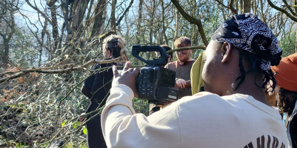 Kirklees College media student on placement