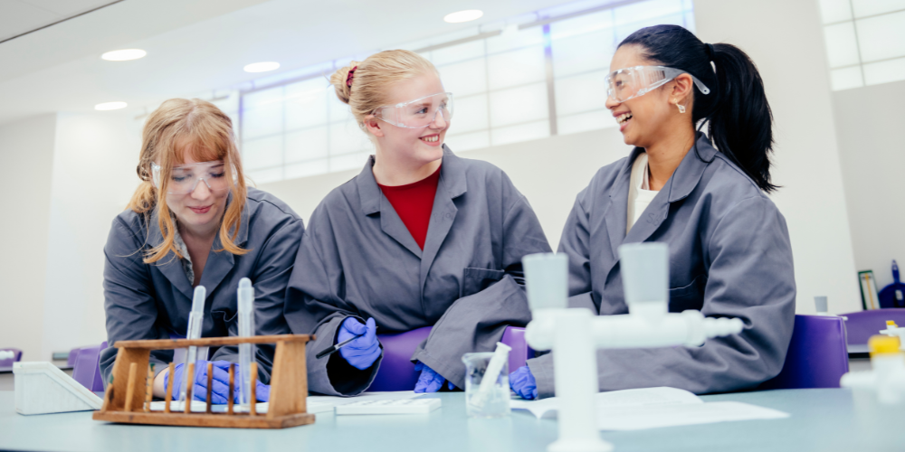 Science students in lesson